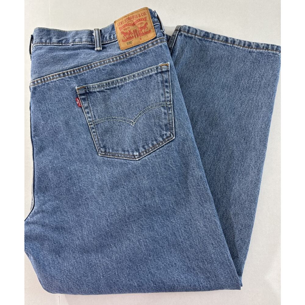 Levi's 550 Relaxed Fit Men's Blue Jeans Big W48 L 30 (48x 29) Medium Wash 2014
